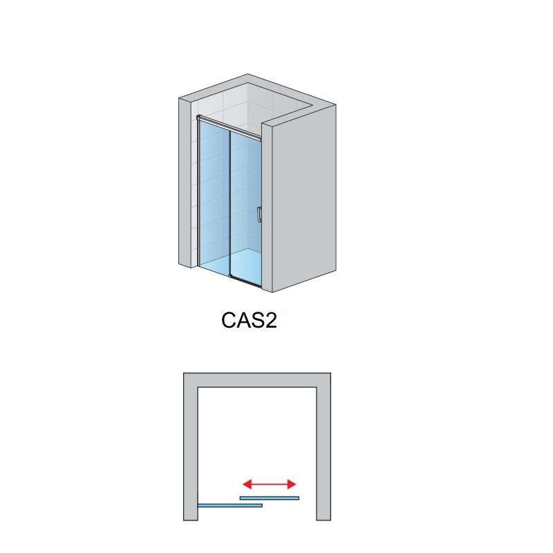 Sanswiss Cadura Cas G Drzwi Prysznicowe Rozsuwane Dwucz Ciowe