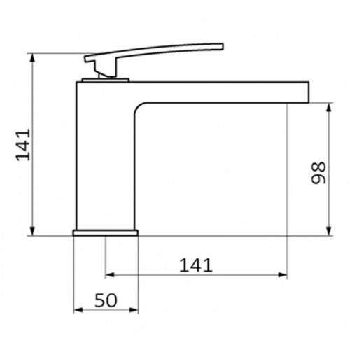 GRB 810106 Despertar chromowano-różowa bateria umywalkowa dł. wylewki 14,1 cm