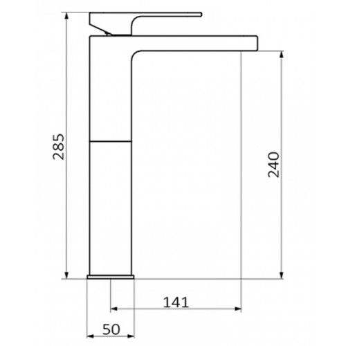 GRB 85515872 Despertar czarna bateria umywalkowa XL dł. wylewki 14,1 cm