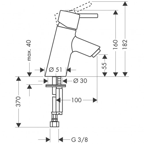 Hansgrohe 32031000 Talis E chromowana bateria umywalkowa jednouchwytowa dł. wylewki 10 cm