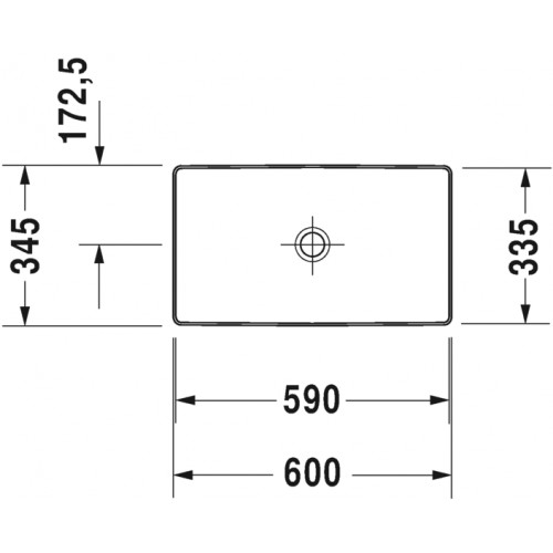 Duravit 2355600000 Dura Square biała prostokątna umywalka nablatowa 48 cm