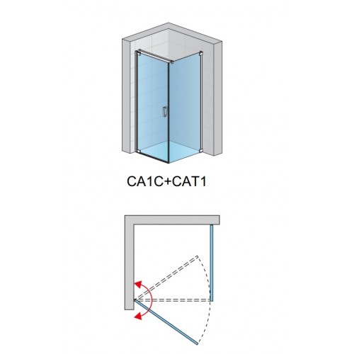 SanSwiss Cadura CAT10705007 ścianka boczna 70x200 cm