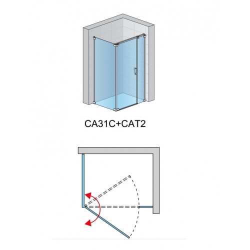 SanSwiss Cadura CAT20705007 ścianka boczna 70x200 cm