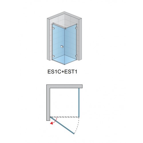 SanSwiss Escura EST107005007 ścianka boczna 70x200 cm