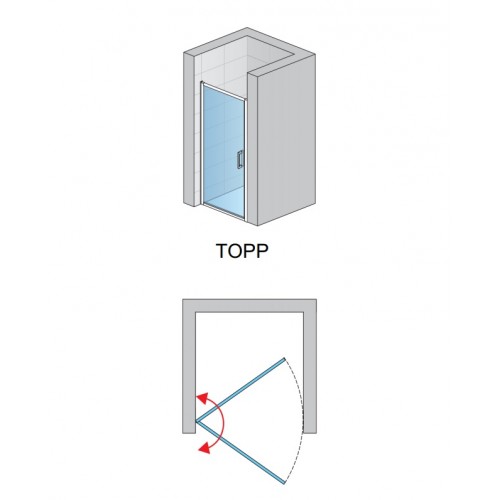 SanSwiss Top-Line TOPP07505007 Drzwi jednoczęściowe 75x190