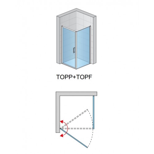 SanSwiss Top-Line TOPF10005007 Ścianka boczna 100x190