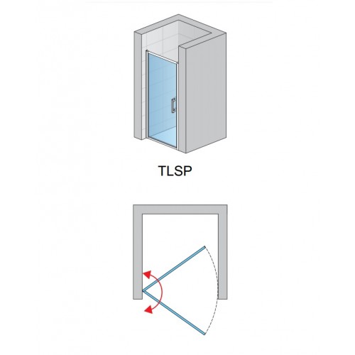 SanSwiss Top-Line S TLSP0755007 Drzwi wahadłowe jednoczęściowe 75x200