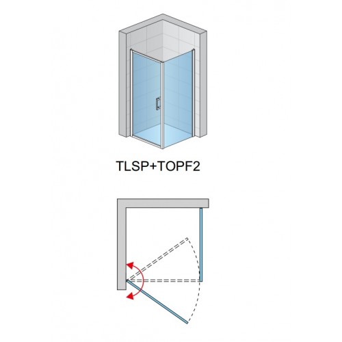 SanSwiss Top-Line S TOPF21005007 Ścianka boczna 100x200