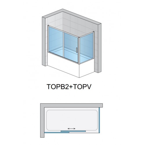 SanSwiss Top-Line TOPV07505007 Ścianka boczna 75x150 cm