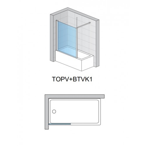 SanSwiss Top-Line TOPV07005007 Parawan jednoczęściowy 70x150