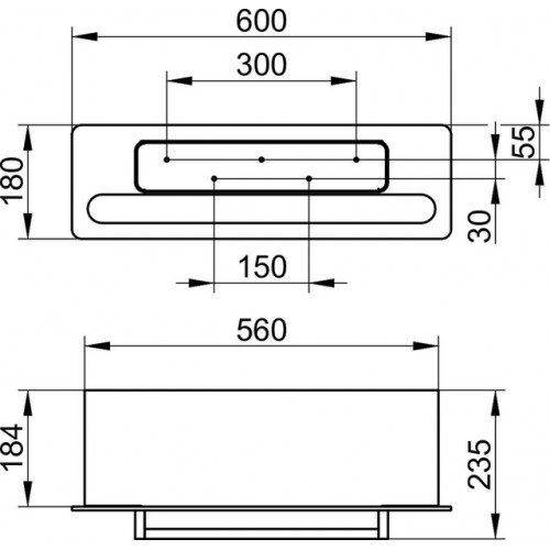 Keuco Edition 400 wieszak na ręcznik szkło trufla 60 cm 11575170014