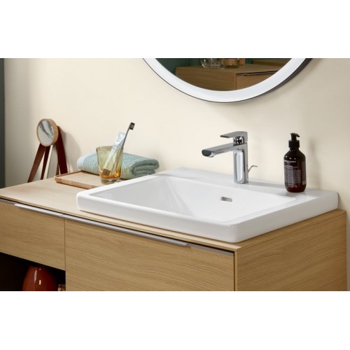 Villeroy & Boch Subway 3.0 zestaw umywalka meblowa z przelewem 60x47 cm + korek push-open 4A706001 + 68170001