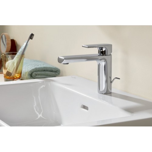 Villeroy & Boch Subway 3.0 zestaw umywalka meblowa z przelewem 60x47 cm + korek push-open 4A706001 + 68170001