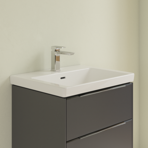Villeroy & Boch Subway 3.0 zestaw umywalka meblowa z przelewem 60x47 cm + korek push-open 4A706001 + 68170001