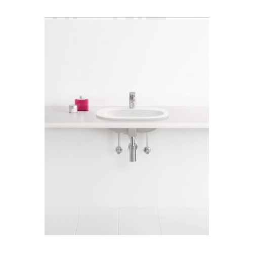 Villeroy & Boch O.Novo zestaw umywalka wpuszczana w blat 56x40,5 cm + korek push-open 41615601 + 68170001