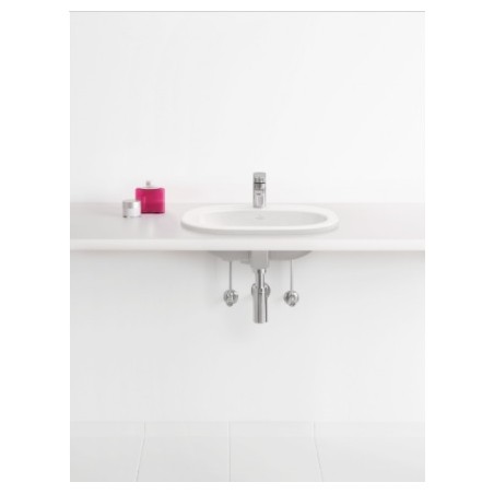 Villeroy & Boch O.Novo zestaw umywalka wpuszczana w blat 56x40,5 cm + korek push-open 41615601 + 68170001