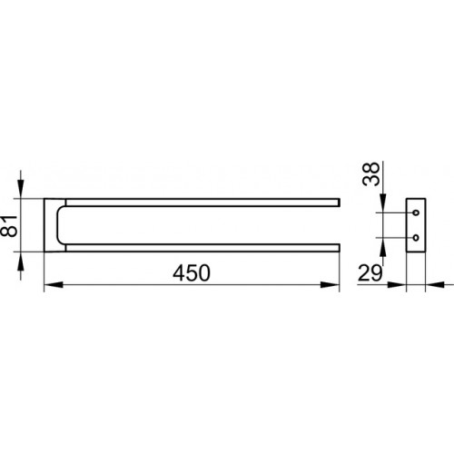 Keuco Edition 11 Wieszak Dwuramienny na Ręcznik Chromowany 45 cm
