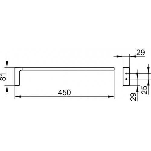 Keuco Edition 11 Wieszak Jednoramienny na Ręcznik Chromowany 45 cm