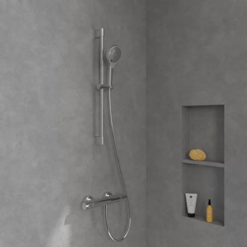 VILLEROY & BOCH VERVE SHOWERS ZESTAW PRYSZNICOWY Z TRZEMA RODZAJAMI STRUMIENIA CHROME TVS10900700061