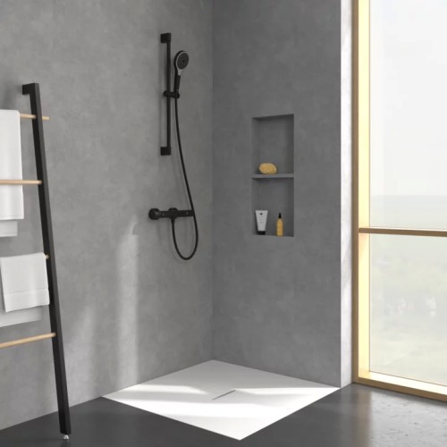 VILLEROY & BOCH VERVE SHOWERS ZESTAW PRYSZNICOWY Z TRZEMA RODZAJAMI STRUMIENIA MATT BLACK TVS109007000K5