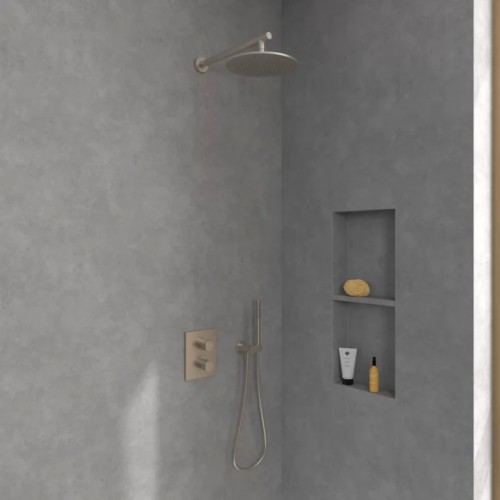 VILLEROY & BOCH UNIVERSAL SHOWERS DESZCZOWNICA OKRĄGŁA 25CM BRUSHED NICKEL MATT TVC00000100064