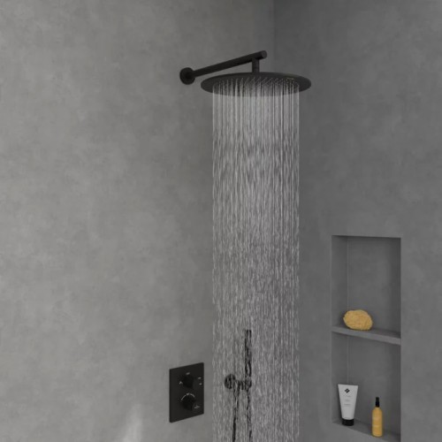 VILLEROY & BOCH UNIVERSAL SHOWERS DESZCZOWNICA OKRĄGŁA 35CM MATT BLACK TVC000003000K5