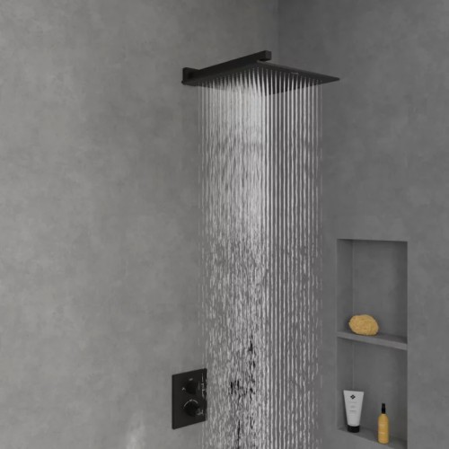 VILLEROY & BOCH UNIVERSAL SHOWERS DESZCZOWNICA PROSTOKĄTNA 35CM MATT BLACK TVC000006000K5