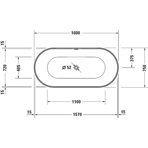 Duravit DuraKanto wanna wolnostojąca 160x75 cm 700560000000000