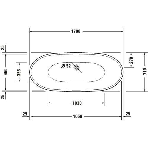 Duravit DuraVato wanna wolnostojąca 170x71 cm 700570000000000