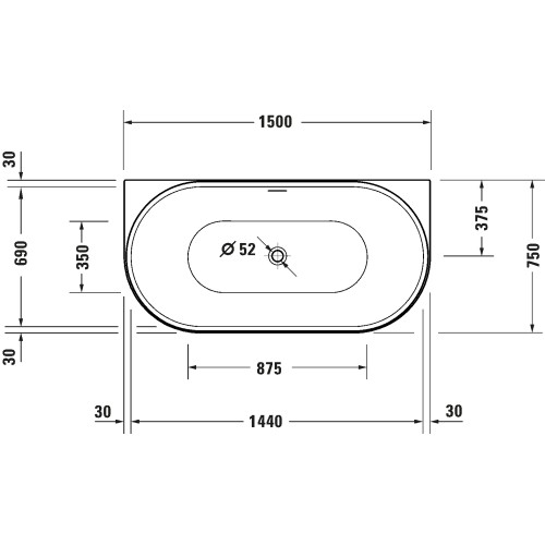 Duravit DuraSenja wanna wolnostojąca 150x75 cm 700578000000000