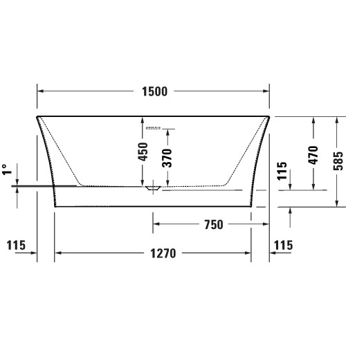 Duravit DuraSenja wanna wolnostojąca 150x75 cm 700578000000000