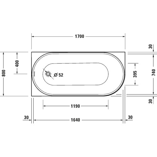 Duravit DuraSenja wanna wolnostojąca 170x80 cm 700580000000000