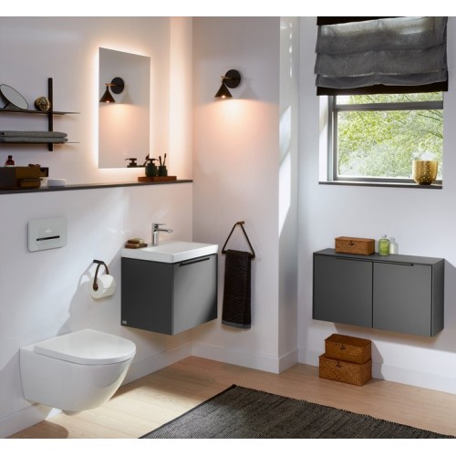 Villeroy & Boch Subway 3.0 4670T0T2 miska WC wisząca bezkołnierzowa TwistFlush ANTIBAC C+ + 8M42S1T1 deska wolnoopadająca 37x56