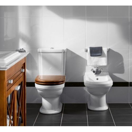 Villeroy & Boch 666210R1 Hommage lejowa miska do kompaktu WC 37x72,5 cm Weiss Alpin Ceramic Plus