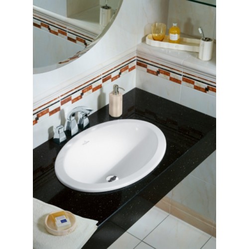 Villeroy & Boch 615520R1 Loop & Friends umywalka wpuszczana w blat z przelewem 57x41 cm Weiss Alpin Ceramic Plus