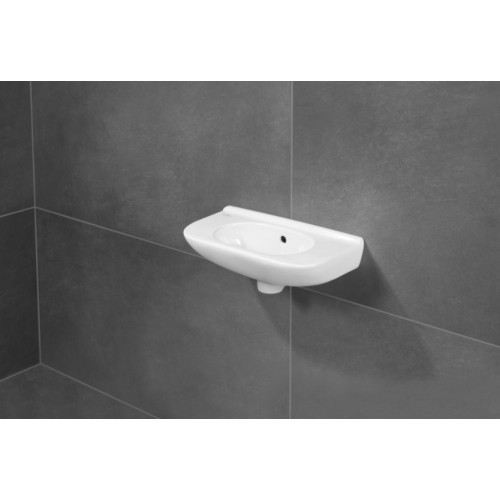 Villeroy & Boch 53615001 O.Novo umywalka owalna wisząca z przelewem 50x25 cm Weiss Alpin