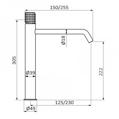 GRB 75550706 Aura chromowano-różowa bateria umywalkowa dł. wylewki 12,5 cm