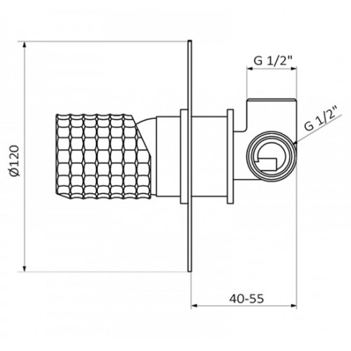 GRB 75115716 Aura biało-różowy bateria podtynkowa jednodrożna